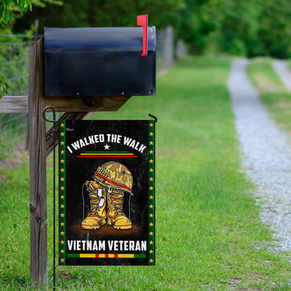 Vietnam Veteran Flags, I Walked The Walk Vietnam Veteran Flag, American Flag Vietnam