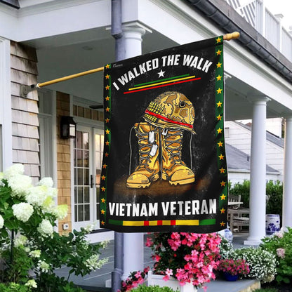 Vietnam Veteran Flags, I Walked The Walk Vietnam Veteran Flag, American Flag Vietnam