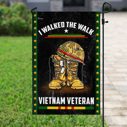 Vietnam Veteran Flags, I Walked The Walk Vietnam Veteran Flag, American Flag Vietnam