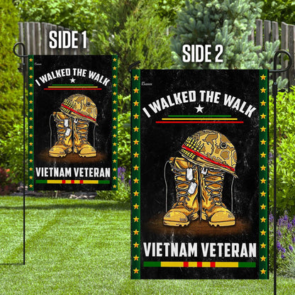 Vietnam Veteran Flags, I Walked The Walk Vietnam Veteran Flag, American Flag Vietnam