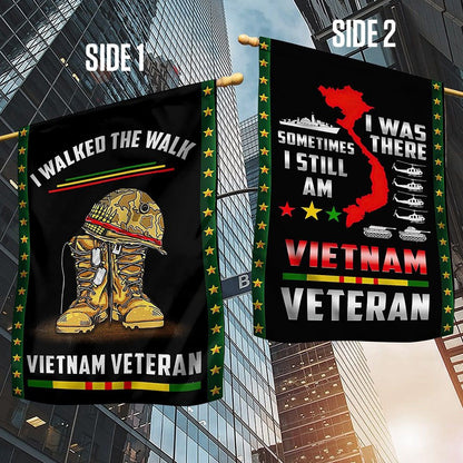 Vietnam Veteran Flags, Premium I Walked The Walk Vietnam Veteran Flag, American Flag Vietnam