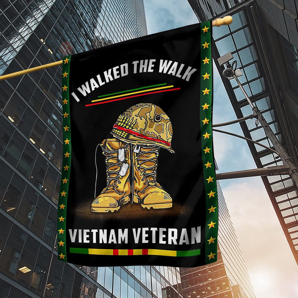 Vietnam Veteran Flags, Premium I Walked The Walk Vietnam Veteran Flag, American Flag Vietnam
