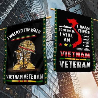 Vietnam Veteran Flags, Premium I Walked The Walk Vietnam Veteran Flag, American Flag Vietnam