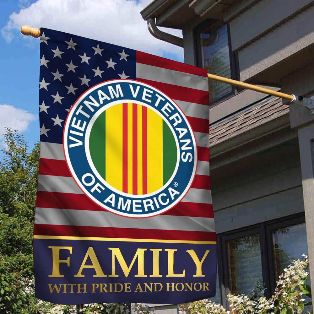 Vietnam Veteran Flags, Vietnam Veteran Garden Flag, Vietnam Veteran Family With Pride And Honor, American Flag Vietnam