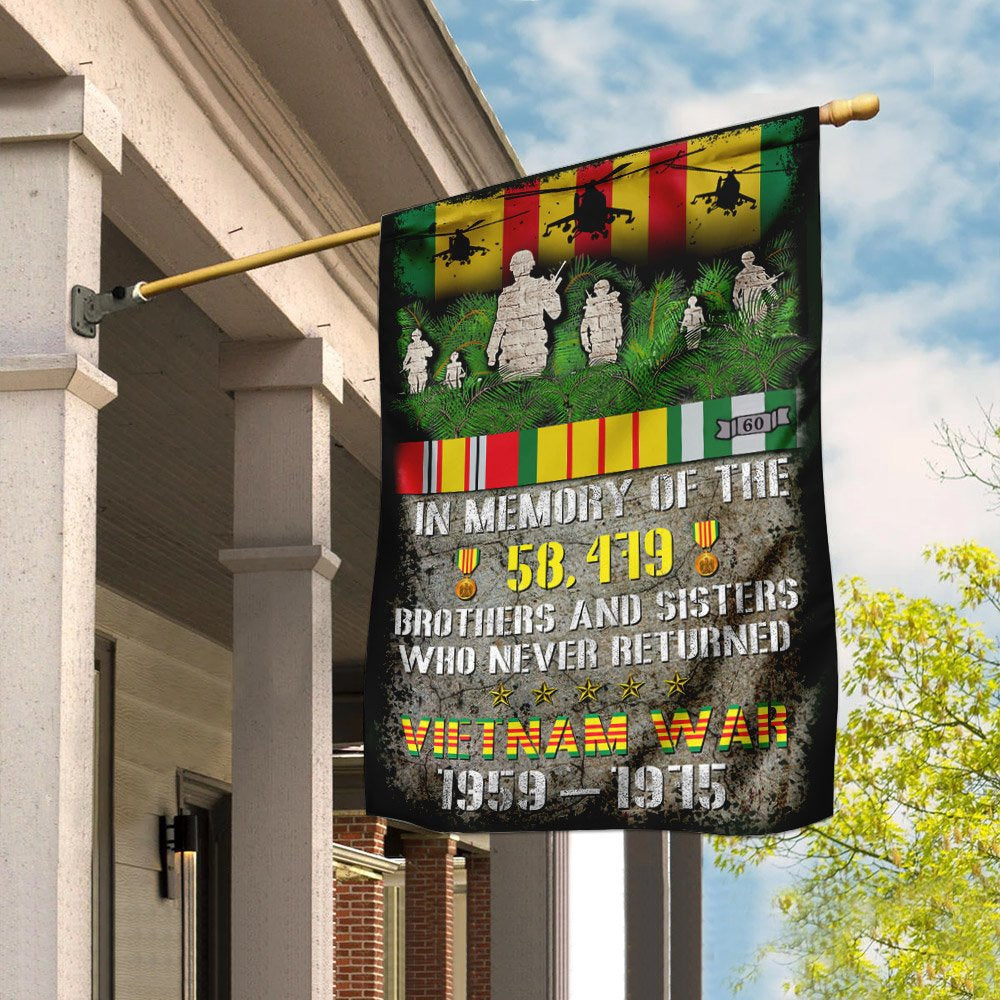 Vietnam Veteran Flags, Vietnam Veterans In Memory Of Brothers And Sisters Flag, American Flag Vietnam
