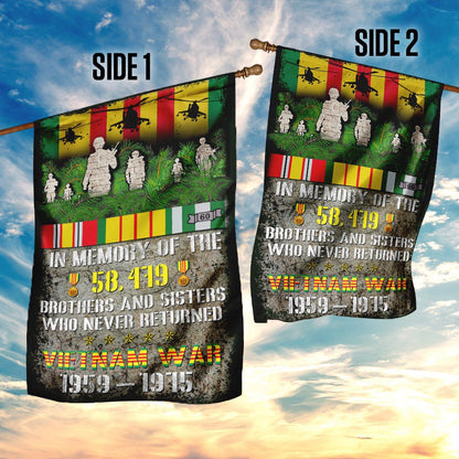 Vietnam Veteran Flags, Vietnam Veterans In Memory Of Brothers And Sisters Flag, American Flag Vietnam