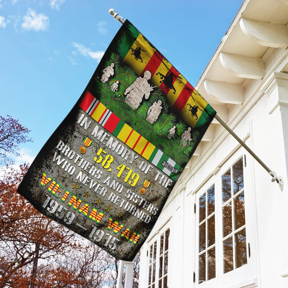 Vietnam Veteran Flags, Vietnam Veterans In Memory Of Brothers And Sisters Flag, American Flag Vietnam