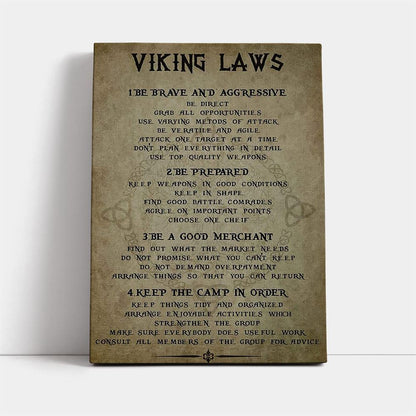 Viking Laws Vertical Canvas, Mother's Day Canvas Art, Gift For Mom, Birthday Gift, Mother's Day Wall Art