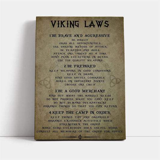 Viking Laws Vertical Canvas, Mother's Day Canvas Art, Gift For Mom, Birthday Gift, Mother's Day Wall Art