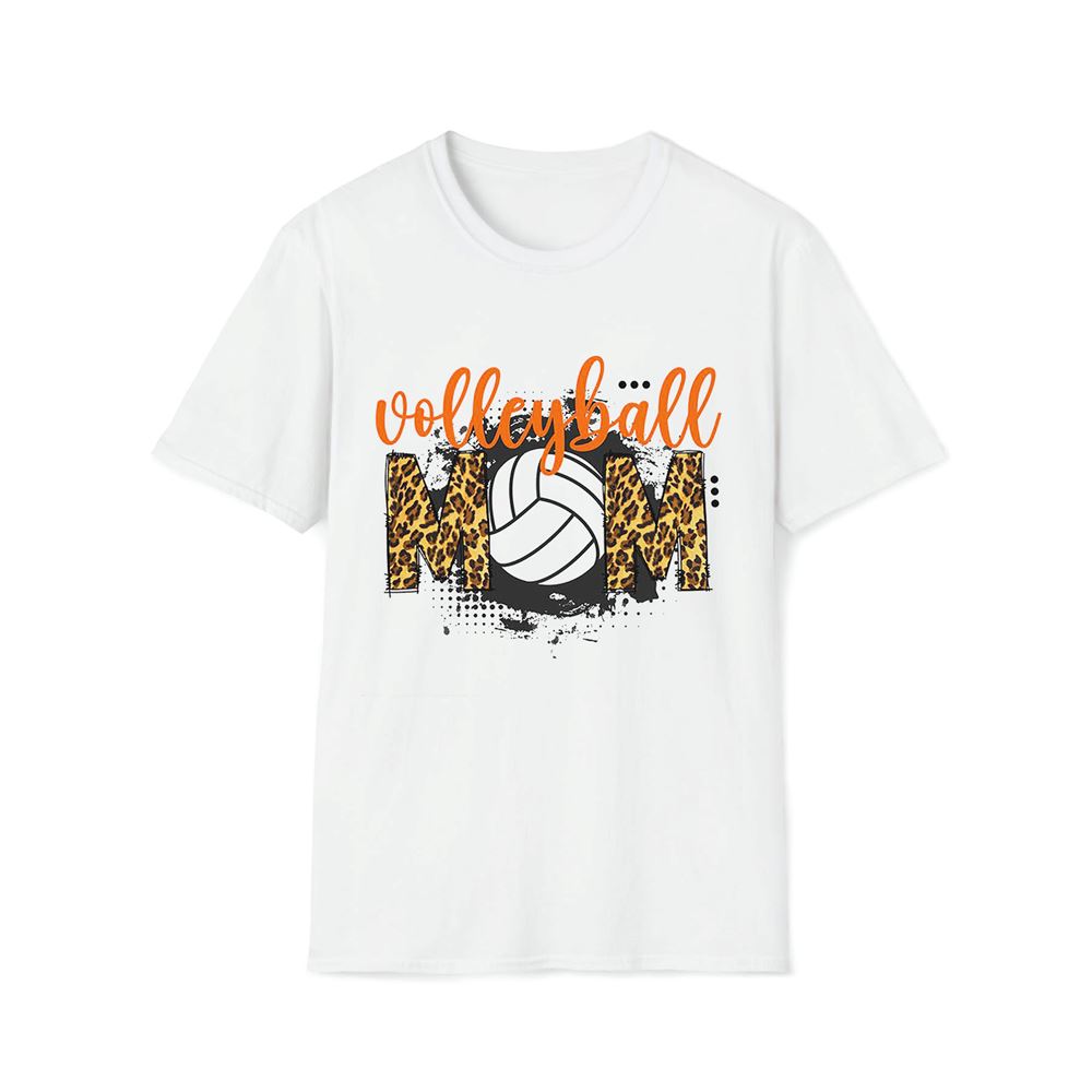 Volley Ball Mom Leopard Premium T Shirt, Mother's Day Premium T Shirt, Mom Shirt