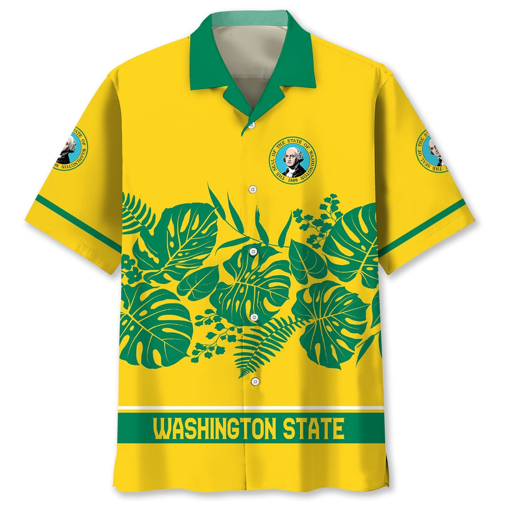 Washington State Hawaiian Shirt, Funny Hawaiian Shirt, Usa Hawaiian Shirt, Vintage Hawaiian Shirts