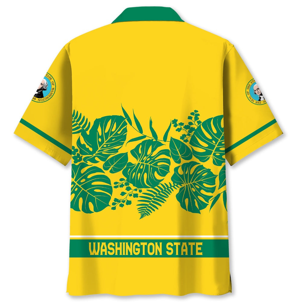 Washington State Hawaiian Shirt, Funny Hawaiian Shirt, Usa Hawaiian Shirt, Vintage Hawaiian Shirts