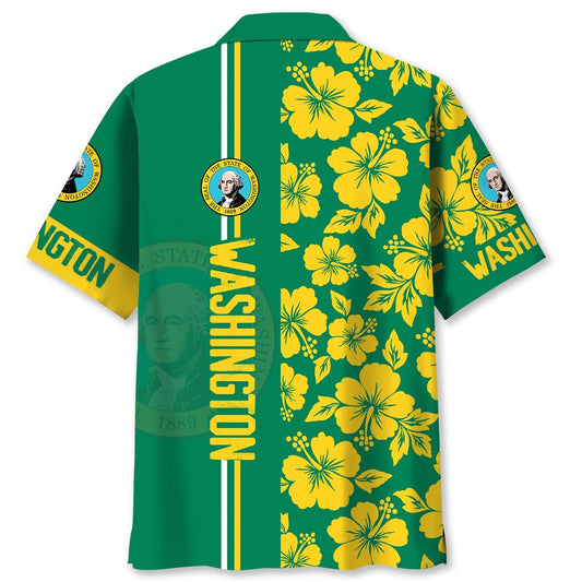 Washington State Lover Hawaiian Shirt, Funny Hawaiian Shirt, Usa Hawaiian Shirt, Vintage Hawaiian Shirts