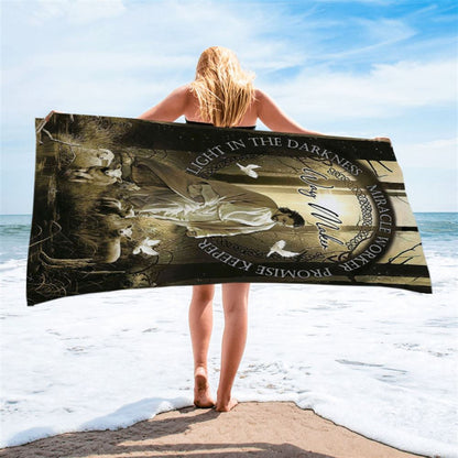 Way Maker Jesus & Lambs Beach Towel - Jesus Beach Towel Pictures - Christian Beach Towel