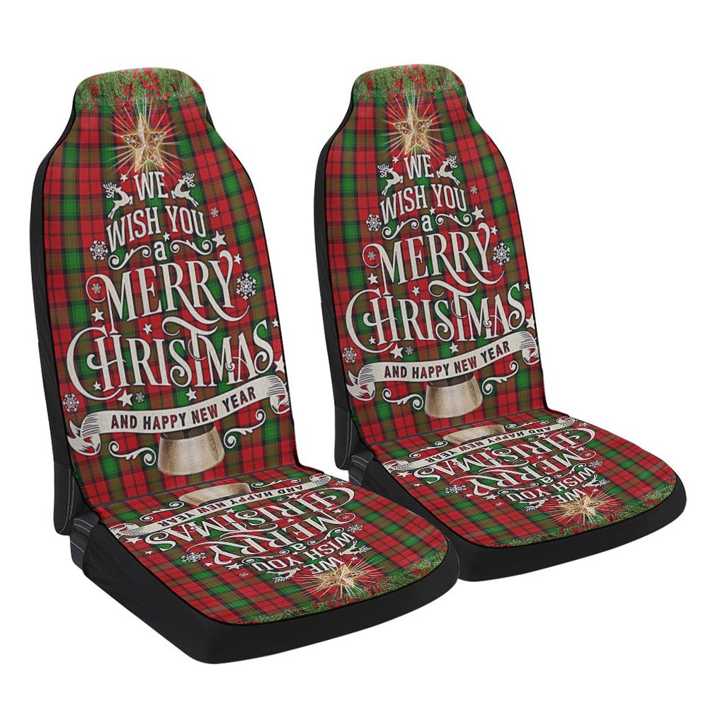 We Wish You A Merry Christmas and Happy New Year Cars Seat Cover, Christmas Car Seat Covers, Car Decor Gift