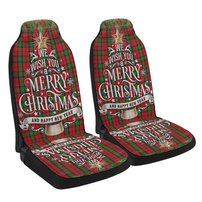 We Wish You A Merry Christmas and Happy New Year Cars Seat Cover, Christmas Car Seat Covers, Car Decor Gift