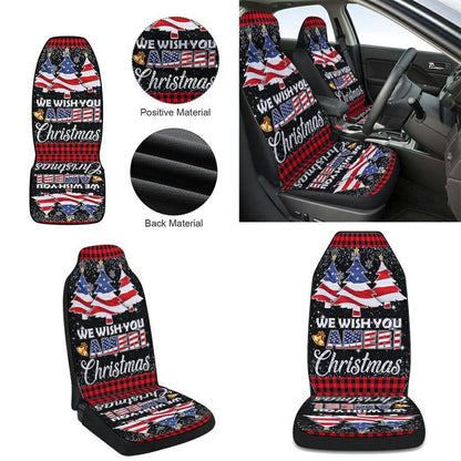 We Wish You Ameri Christmas Cars Seat Cover, Christmas Car Seat Covers, Car Decor Gift