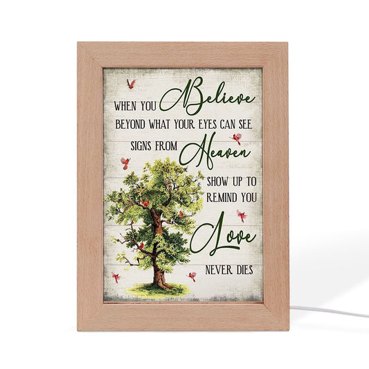 When You Believe Love Never Dies Frame Lamp, Mother's Day Night Light, Best Mom Ever, Gift For Mom