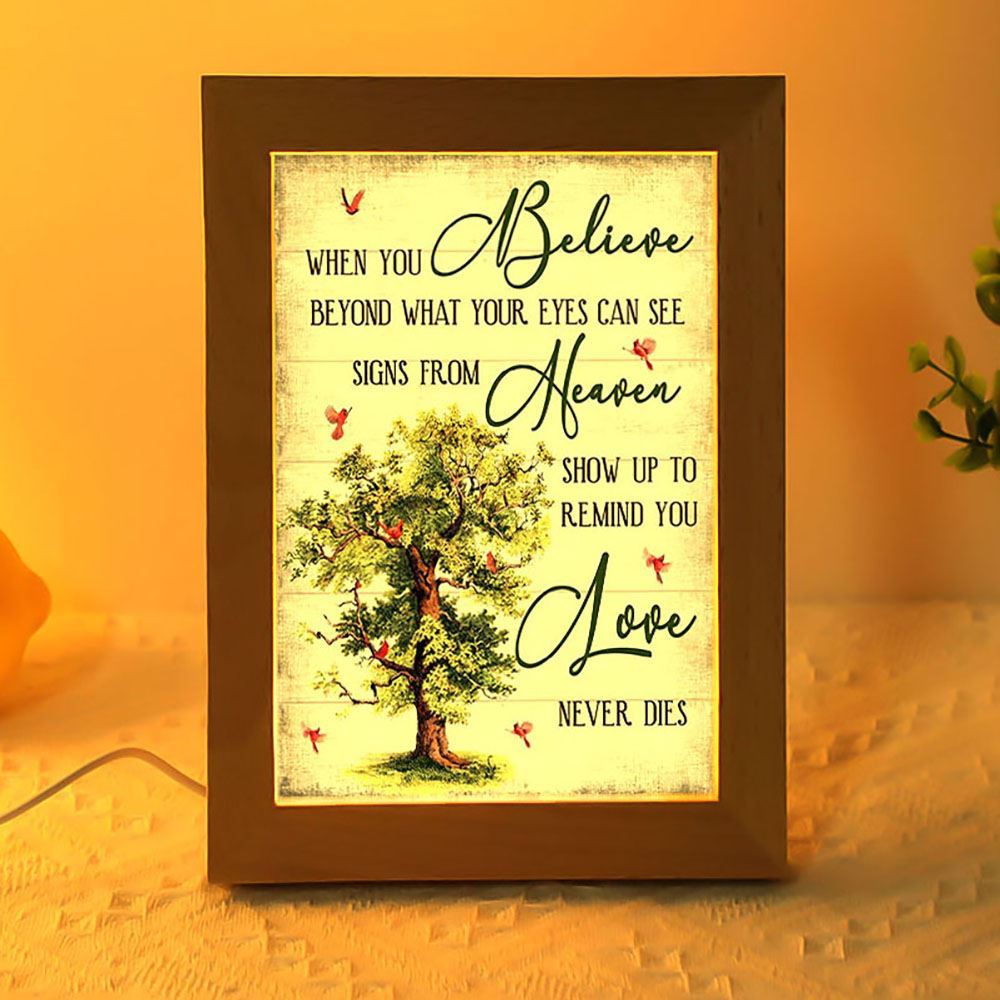 When You Believe Love Never Dies Frame Lamp, Mother's Day Night Light, Best Mom Ever, Gift For Mom
