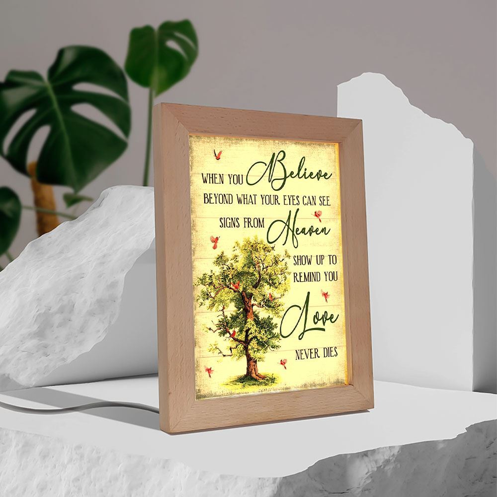 When You Believe Love Never Dies Frame Lamp, Mother's Day Night Light, Best Mom Ever, Gift For Mom