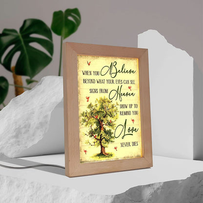 When You Believe Love Never Dies Frame Lamp, Mother's Day Night Light, Best Mom Ever, Gift For Mom