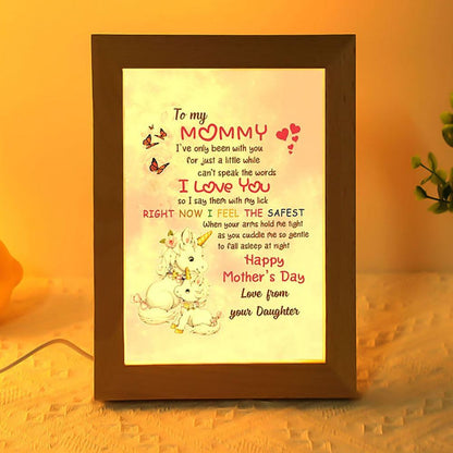When Your Aims Hold Me Tight Unicorn Frame Lamp, Mother's Day Night Light, Best Mom Ever, Gift For Mom