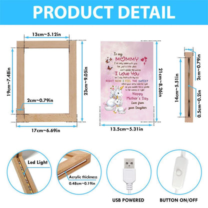 When Your Aims Hold Me Tight Unicorn Frame Lamp, Mother's Day Night Light, Best Mom Ever, Gift For Mom