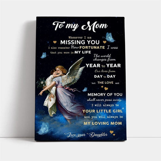 Whenever I Am Missing You Canvas, Mother's Day Canvas Art, Gift For Mom, Birthday Gift, Mother's Day Wall Art