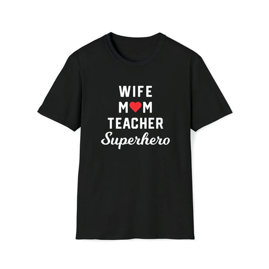 Wife Mom Teacher Superhero Mother's Day Premium T Shirt, Mother's Day Premium T Shirt, Mother's Day Gift, Mom Shirt