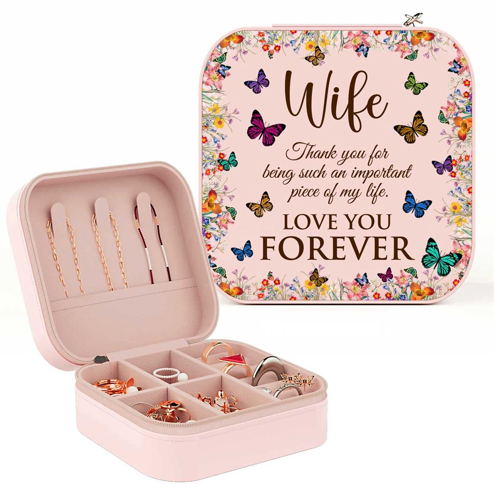 Wife Thank You For Being Such An Important Jewelry Box, Gift For Mother's Day, Mother's Day Jewelry Case, Gift For Her