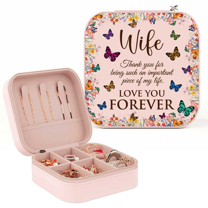 Wife Thank You For Being Such An Important Jewelry Box, Gift For Mother's Day, Mother's Day Jewelry Case, Gift For Her