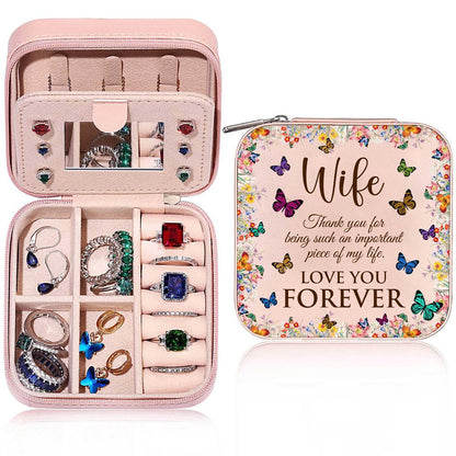 Wife Thank You For Being Such An Important Jewelry Box, Gift For Mother's Day, Mother's Day Jewelry Case, Gift For Her