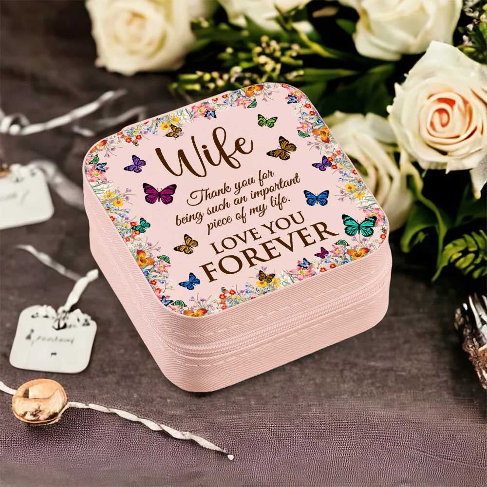Wife Thank You For Being Such An Important Jewelry Box, Gift For Mother's Day, Mother's Day Jewelry Case, Gift For Her