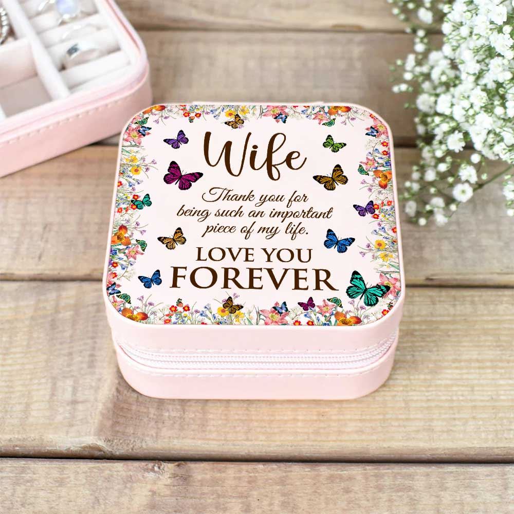 Wife Thank You For Being Such An Important Jewelry Box, Gift For Mother's Day, Mother's Day Jewelry Case, Gift For Her