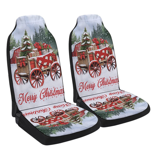 Winter Wagon Christmas Cars Seat Cover, Christmas Car Seat Covers, Car Decor Gift