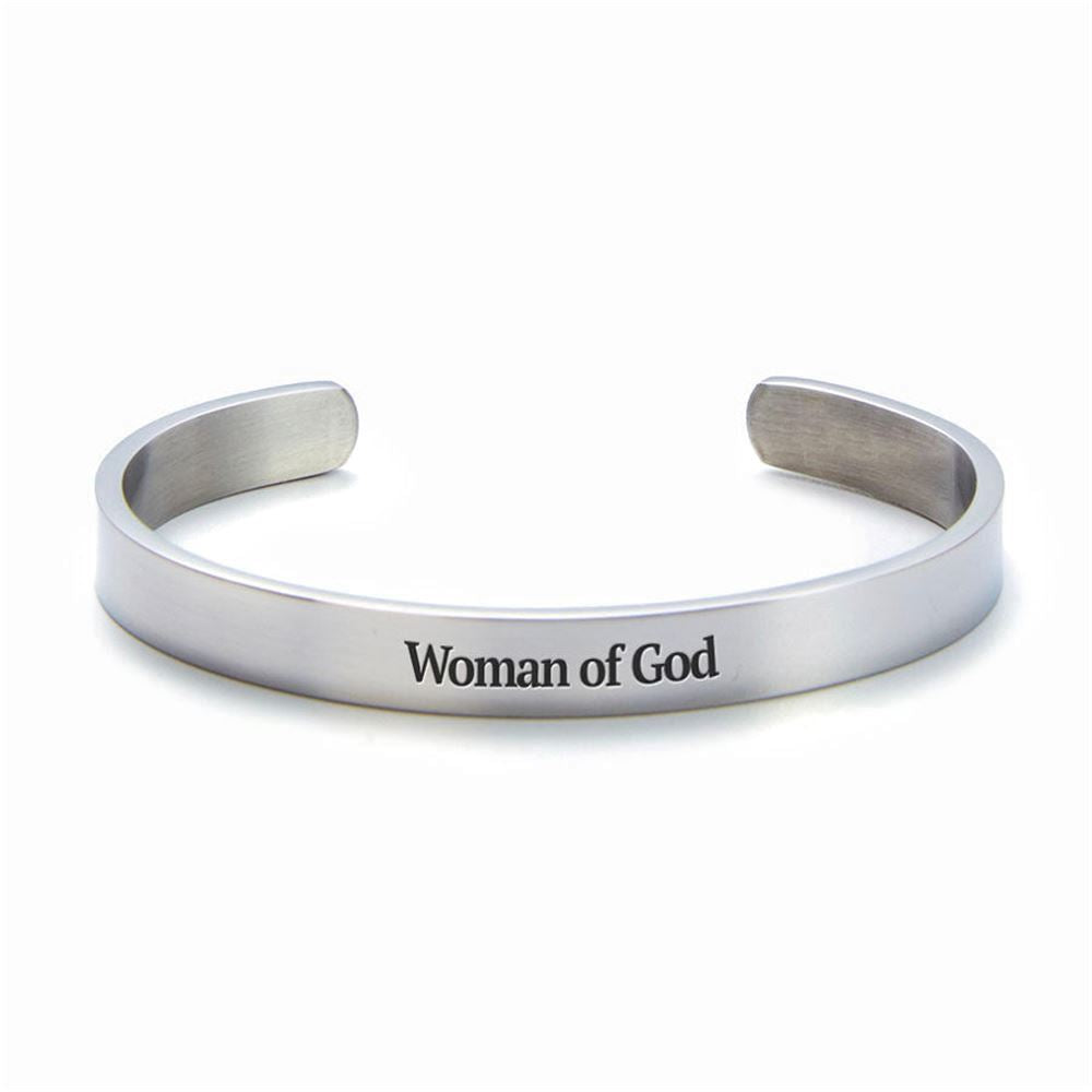 Woman Of God Personalized Cuff Bracelet, Christian Bracelet For Women, Bible Verse Bracelet, Christian Jewelry
