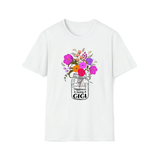 Women Mom Grandma Floral Gift Happiness Is Being A Gigi Premium T Shirt, Mother's Day Premium T Shirt, Mother's Day Gift, Mom Shirt