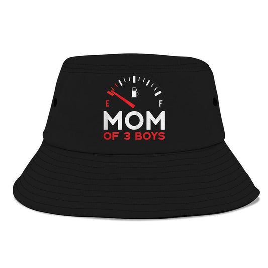 Womens Mother Of 3 Boys Mom Bucket Hat, Mother's Day Bucker Hat, Mother's Day Gift, Women's Sun Hats