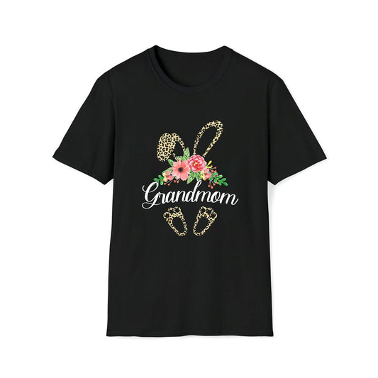 Womens Mother's Day Easter Gifts Flower Grandmom Leopard Bunny Premium T Shirt, Mother's Day Premium T Shirt, Mother's Day Gift, Mom Shirt