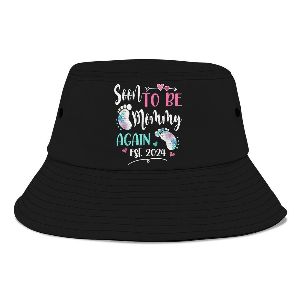 Womens Soon To Be Mommy Again 2024 Bucket Hat, Mother's Day Bucker Hat, Mother's Day Gift, Women's Sun Hats
