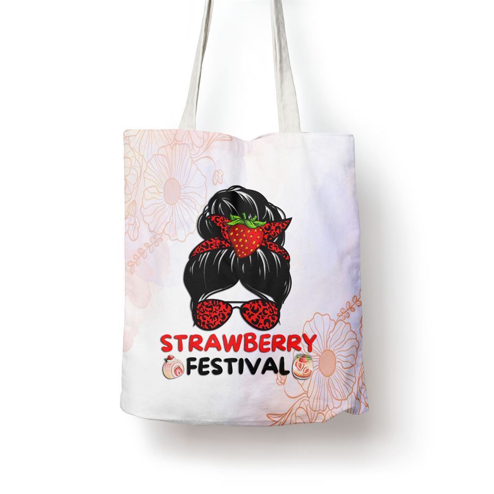 Womens Strawberry Festival Fruit Lover Mom Girl Cute Gifts Tote Bag, Women Tote Bag, Canvas Tote Bag, Printed Tote Bag