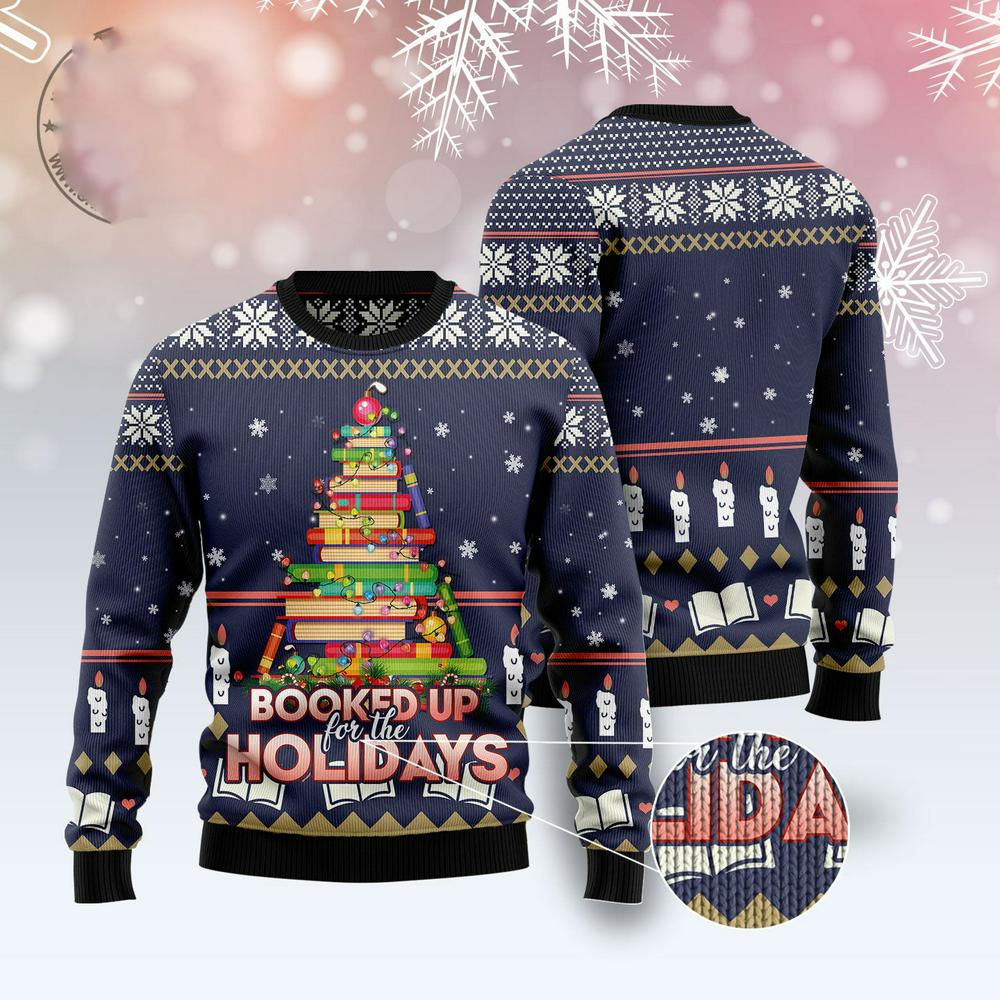 Xmas Tree Sweater, Book Christmas Tree Ugly Christmas Sweater, Funny Xmas Sweater