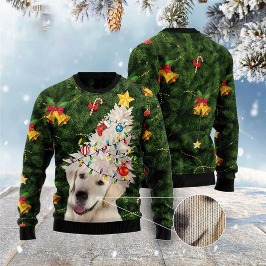 Xmas Tree Sweater, Labrador Retriever Noel Tree Ugly Christmas Sweater, Funny Xmas Sweater