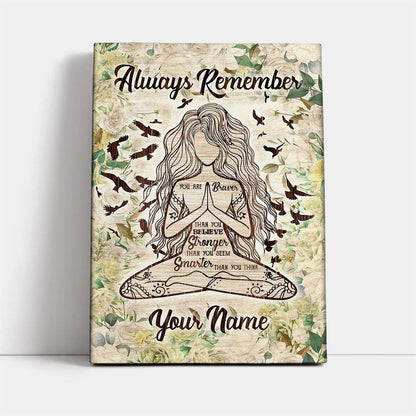 Yoga Always Remember To My Husband Personalized Canvas, Mother's Day Canvas Art, Gift For Mom, Birthday Gift, Mother's Day Wall Art