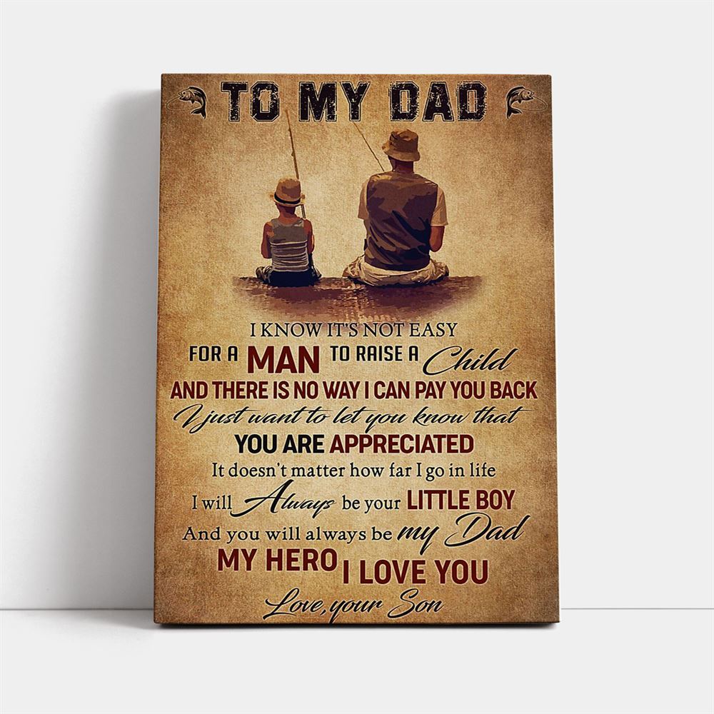 You Are Appreciated Fishing Vertical Canvas, Mother's Day Canvas Art, Gift For Mom, Birthday Gift, Mother's Day Wall Art