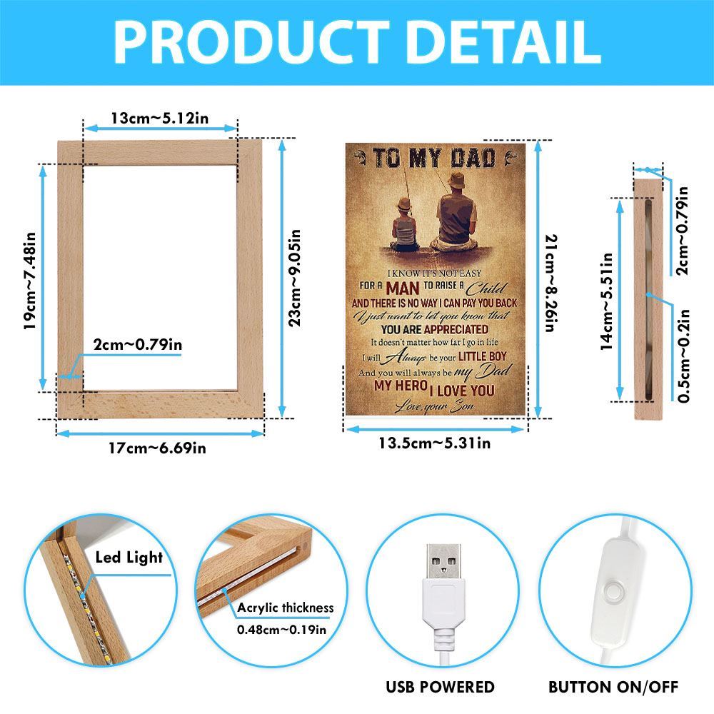 You Are Appreciated Fishing Vertical Frame Lamp, Mother's Day Night Light, Best Mom Ever, Gift For Mom