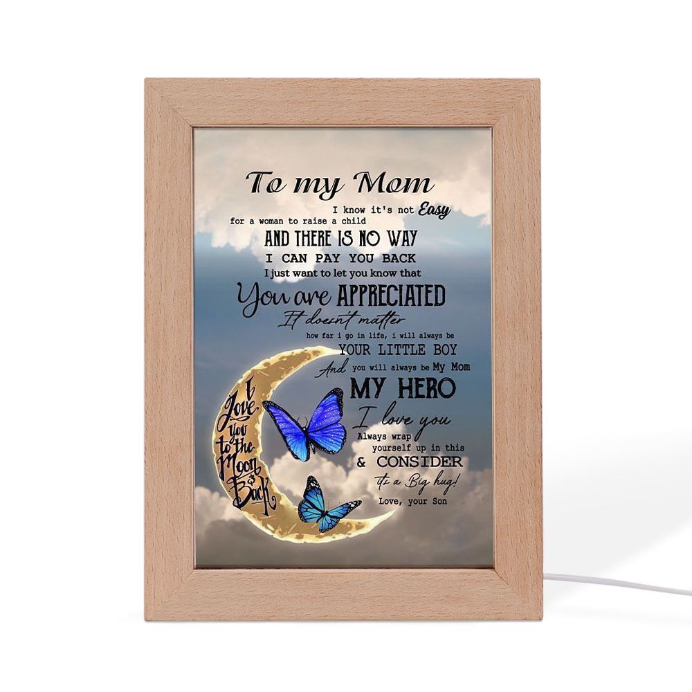 You Are Appreciated Frame Lamp, Mother's Day Night Light, Best Mom Ever, Gift For Mom