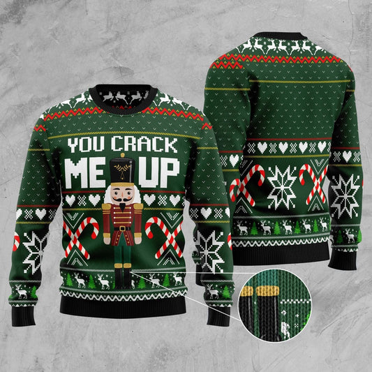 You Crack Me Up Nutcracker Ugly Christmas Sweater, Funny Xmas Sweater, Sweater Xmas