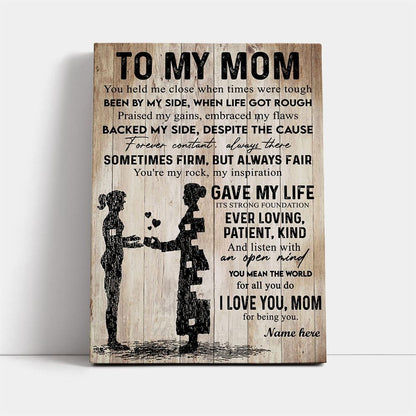 You Held Me From Daughter Canvas, Mother's Day Canvas Art, Gift For Mom, Birthday Gift, Mother's Day Wall Art