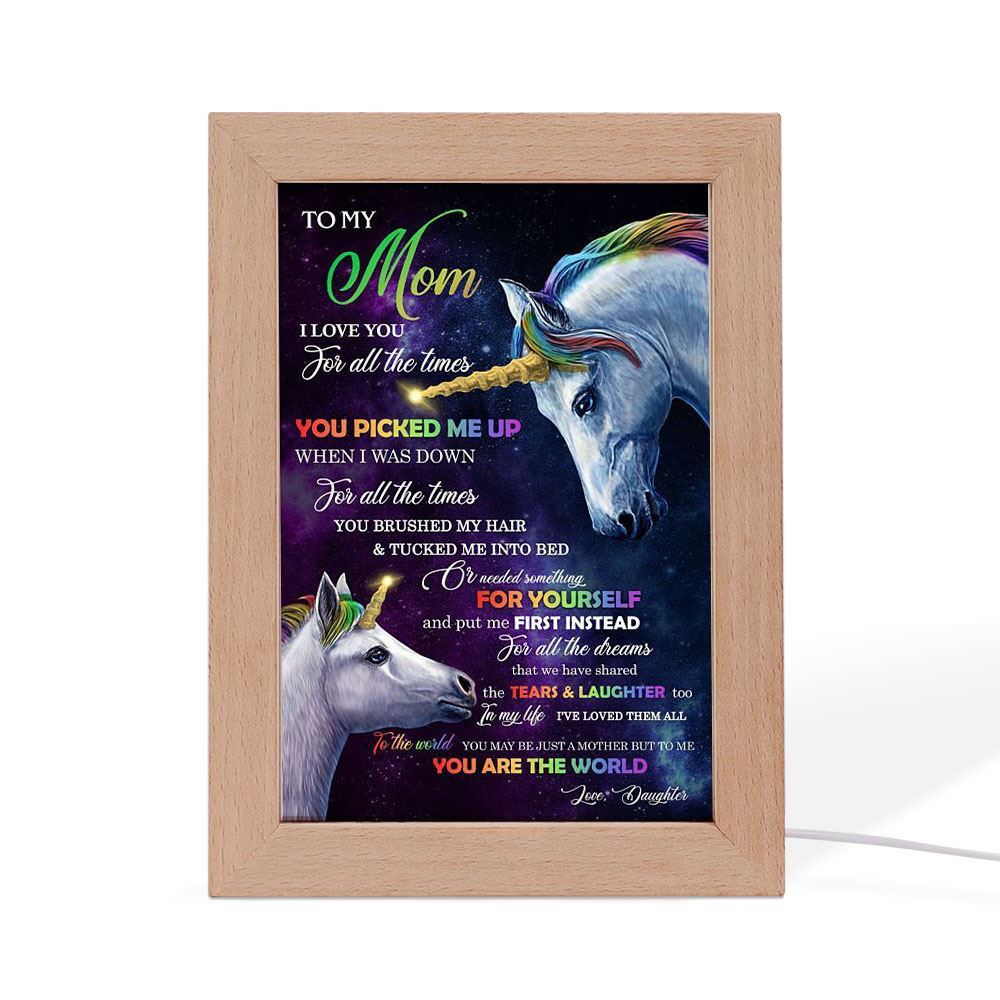 You Picked Me Up When I Was Down Frame Lamp, Mother's Day Night Light, Best Mom Ever, Gift For Mom